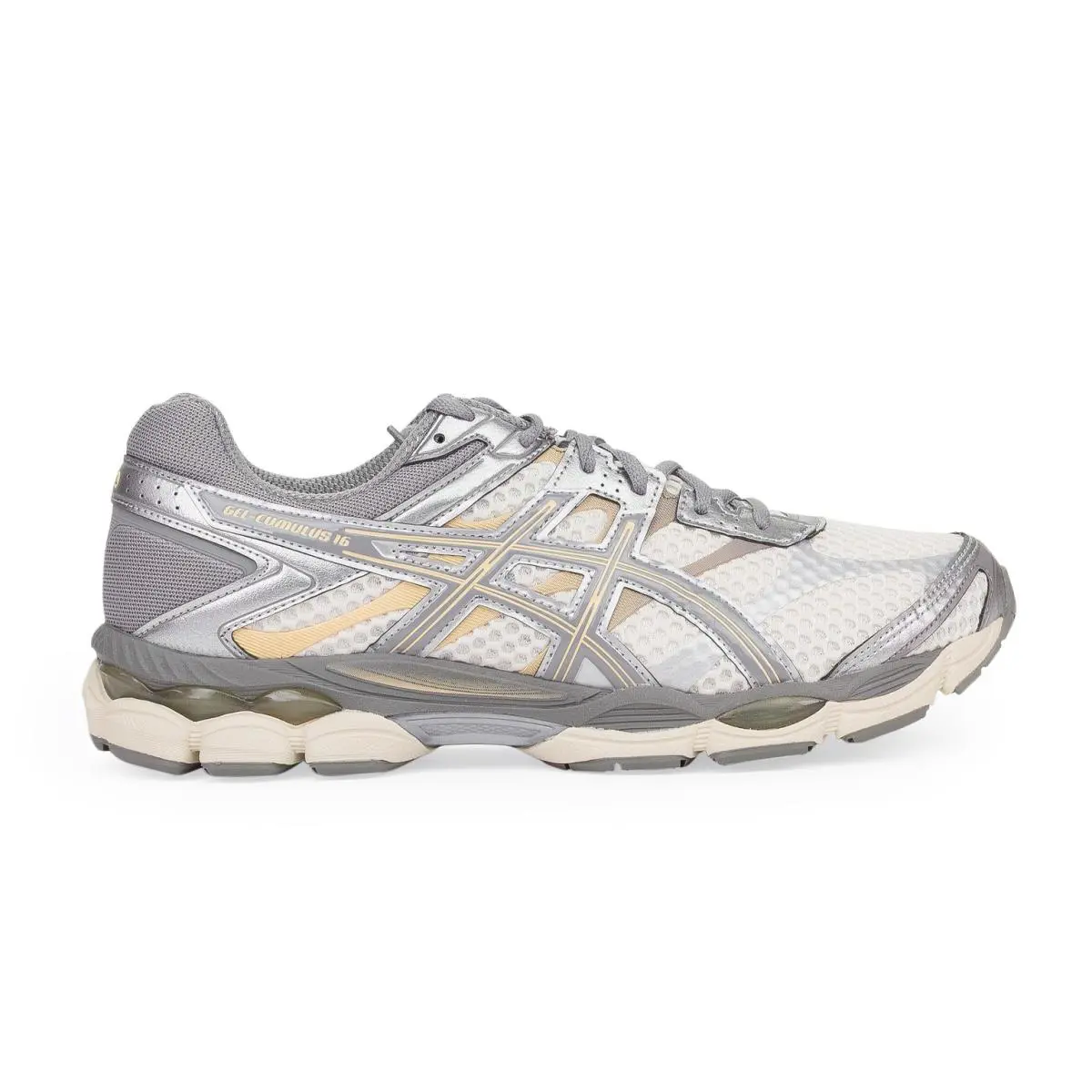 Asics Cream/gray Gel-cumulus 16 Sneakers Size 10.5