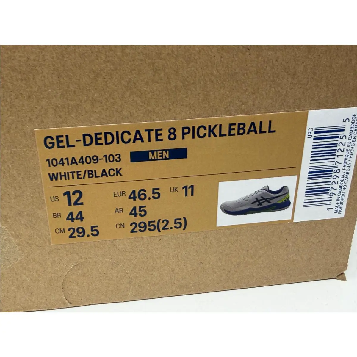 Asics shoes - ASICS GEL-Dedicate 8 - 1041A409-103 - White (UPC: 197298712255) 5