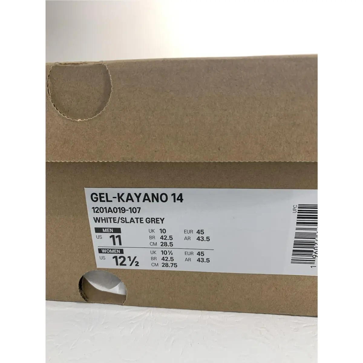 Asics shoes - Asics Gel-Kayano 14 White Slate Grey - 1201A019-107 - White (UPC: 0196074664511) 13