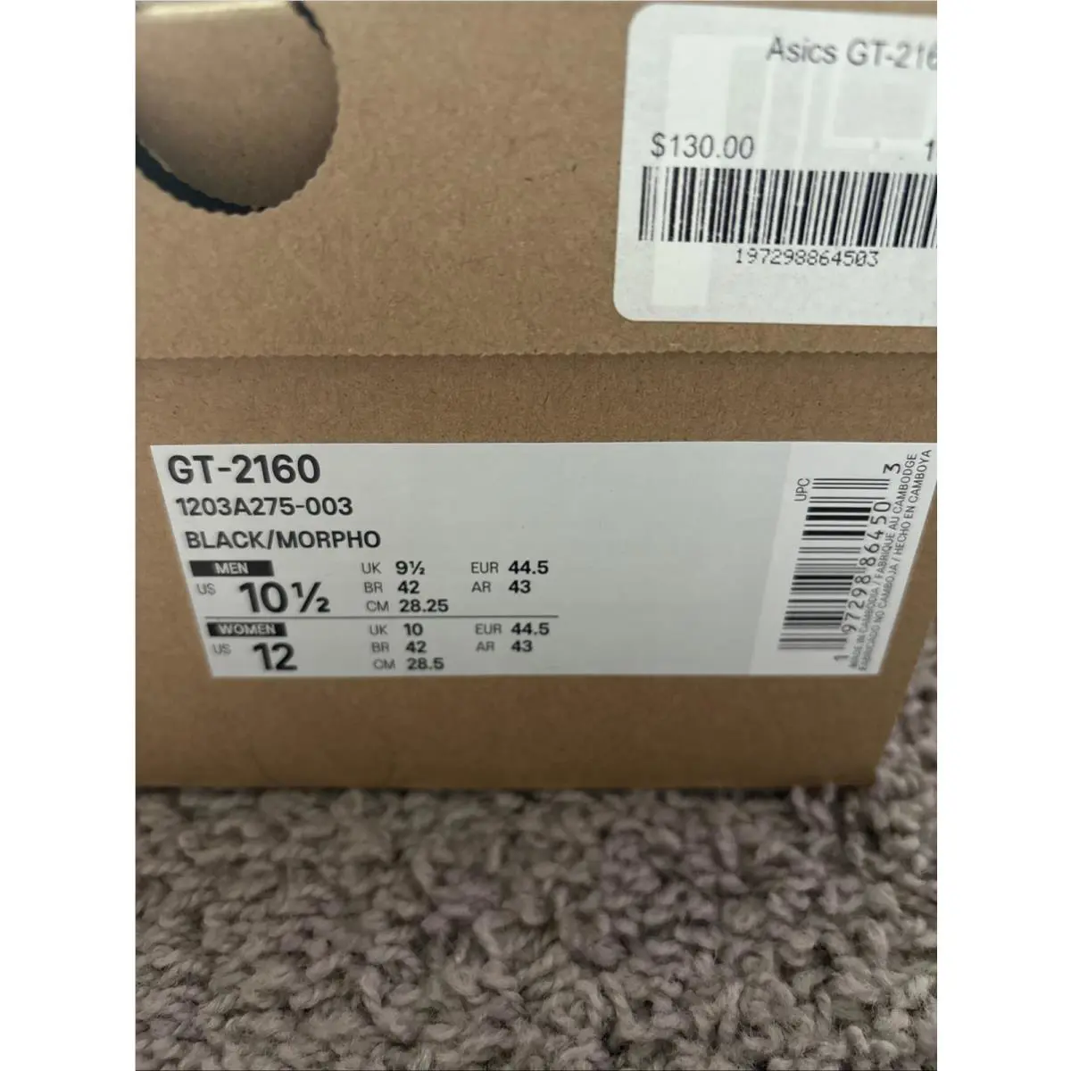 Asics shoes - ASICS GT 2160 - 1203A275-003 - Black 1