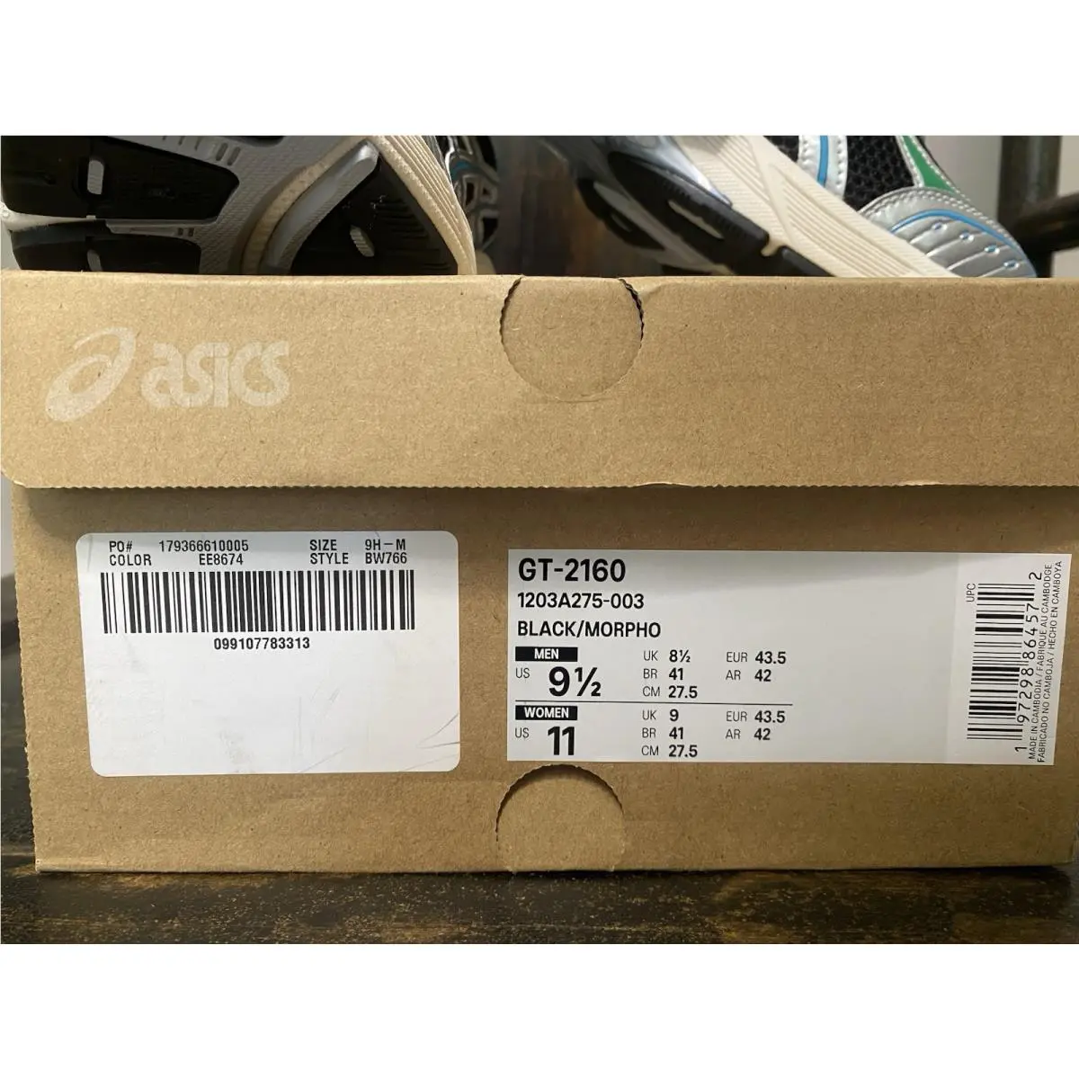 Asics shoes - ASICS - 1203A275-003 - Black/Morpho 8