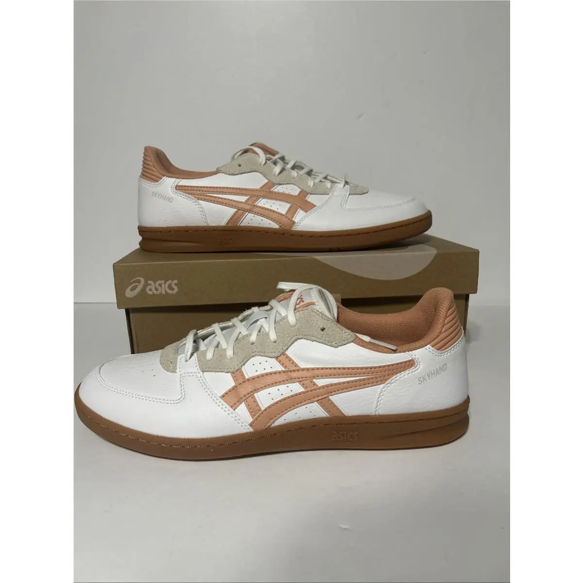 Size 11.5 - Asics Skyhand OG White Sepia Mens Casual Sneaker / Shoe