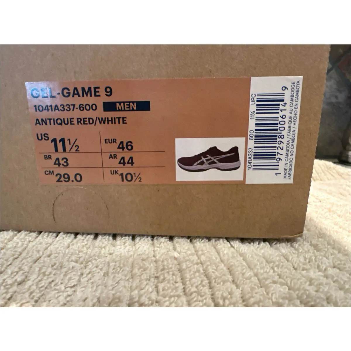 Asics shoes - ASICS Gel Game 9 - Gel Game - 1041A337-600 - Red (UPC: 0197298006477) 1