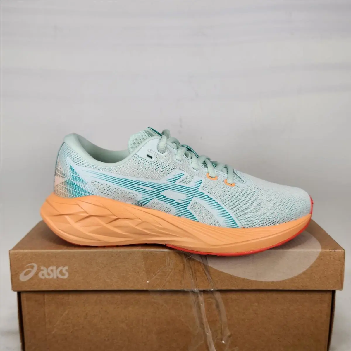 Size 6 Big Kids - Asics Novablast 5 GS - Soothing Sea / Wave Teal