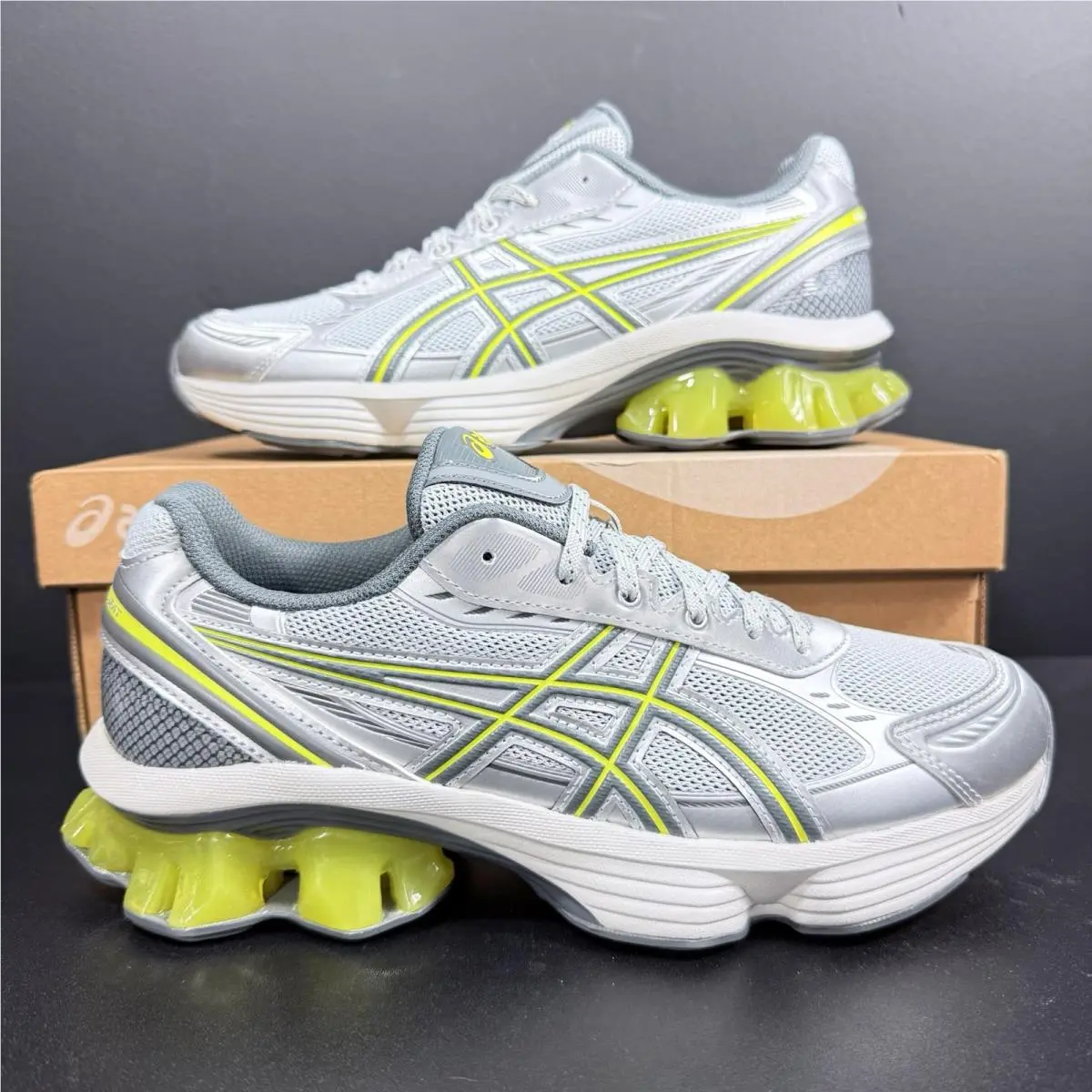 Asics Gel-kinetic Fluent Mens 8 Women’s 9.5 Grey Gym Running Shoes Sneakers