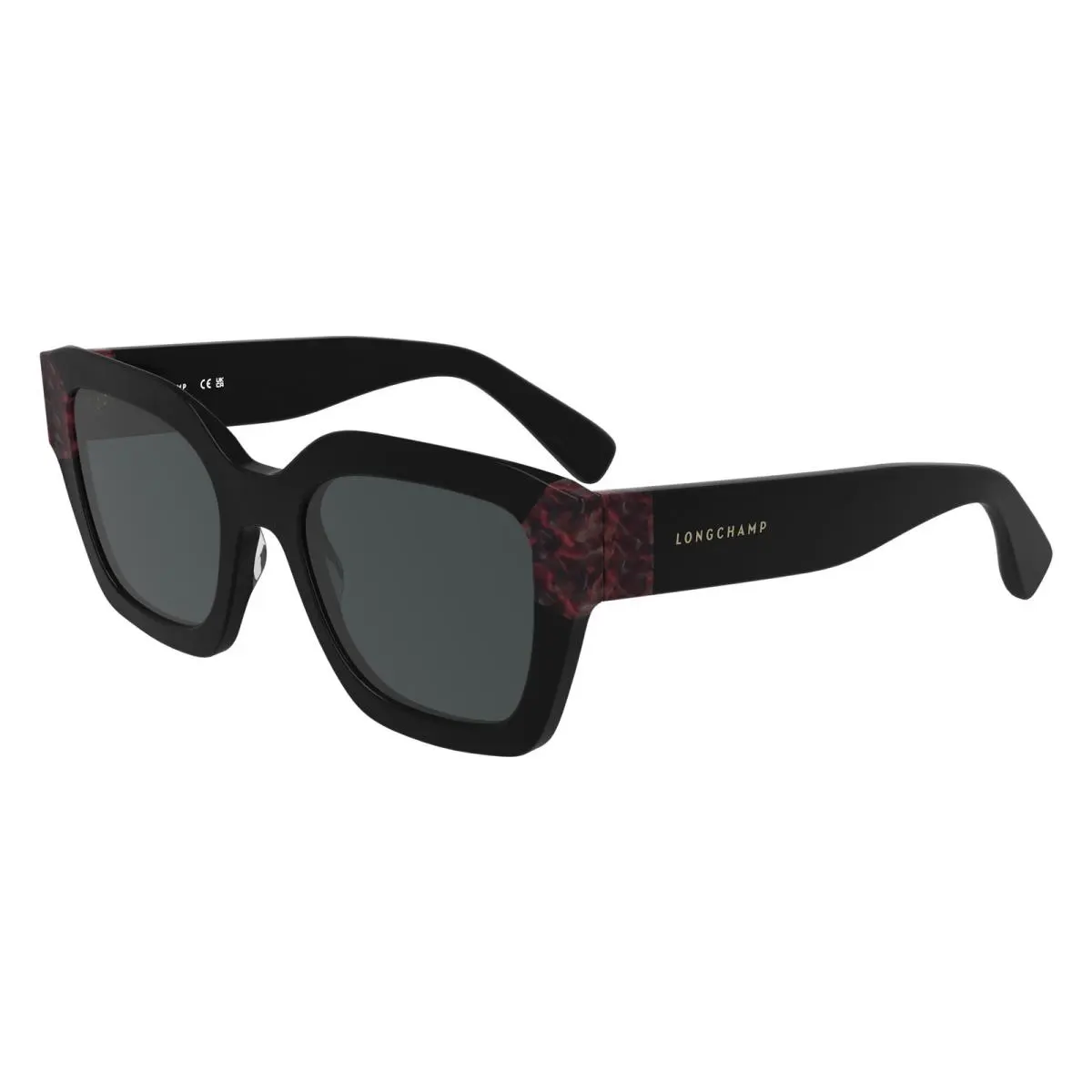 Longchamp LO771S Black Textured Red 013 Sunglasses