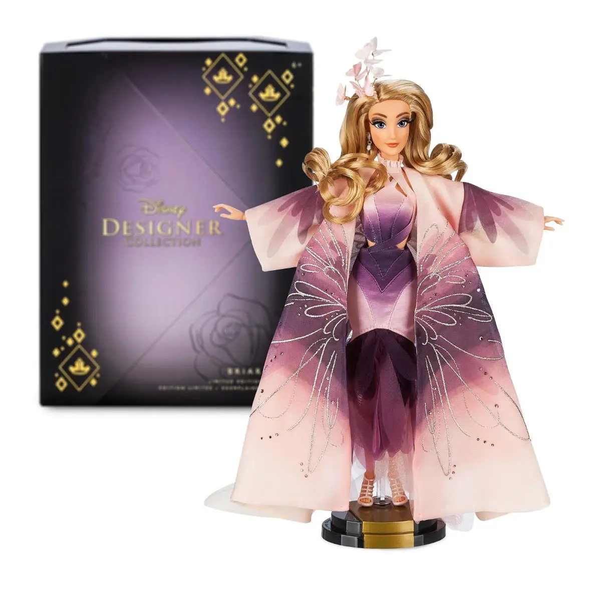 Disney Purple Designer Briar Rose Plastic Doll Ultimate Princess Celebration