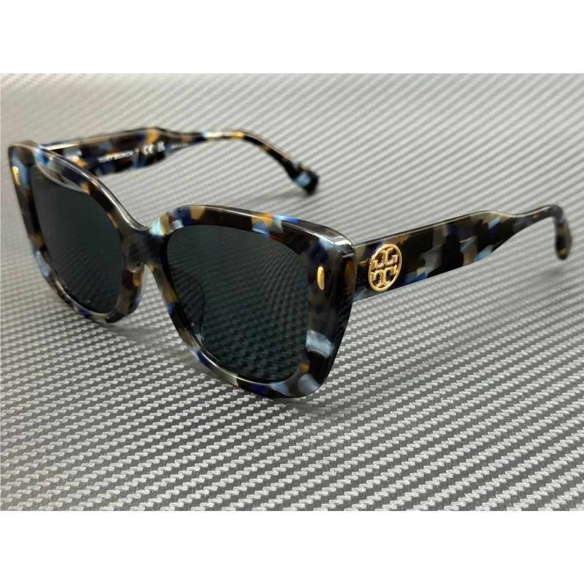 Tory Burch TY7198U 195787 Blue Tortoise Grey Women`s 54 mm Sunglasses