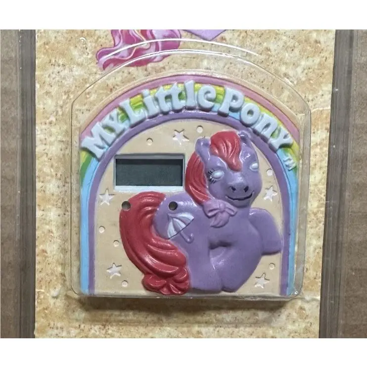 Vintage My Little Pony Stick On Digital Clock Nelsonic Quartz Adhesive Back Nos