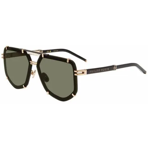 Spp 132 Rose Gold/Black-301y Size 66 Sunglasses by Philipp Plein