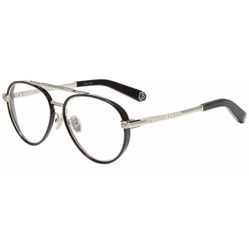 Philipp Plein VPP137M Eyeglasses Eye Glasses 0Z42 Total Shiny Black Ne