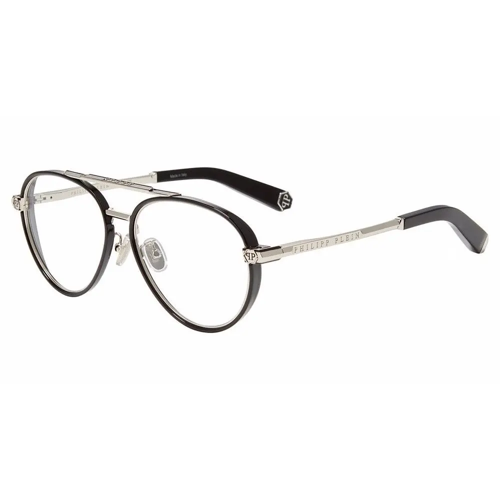 Philipp Plein VPP137M Eyeglasses Eye Glasses 0Z42 Total Shiny Black Ne