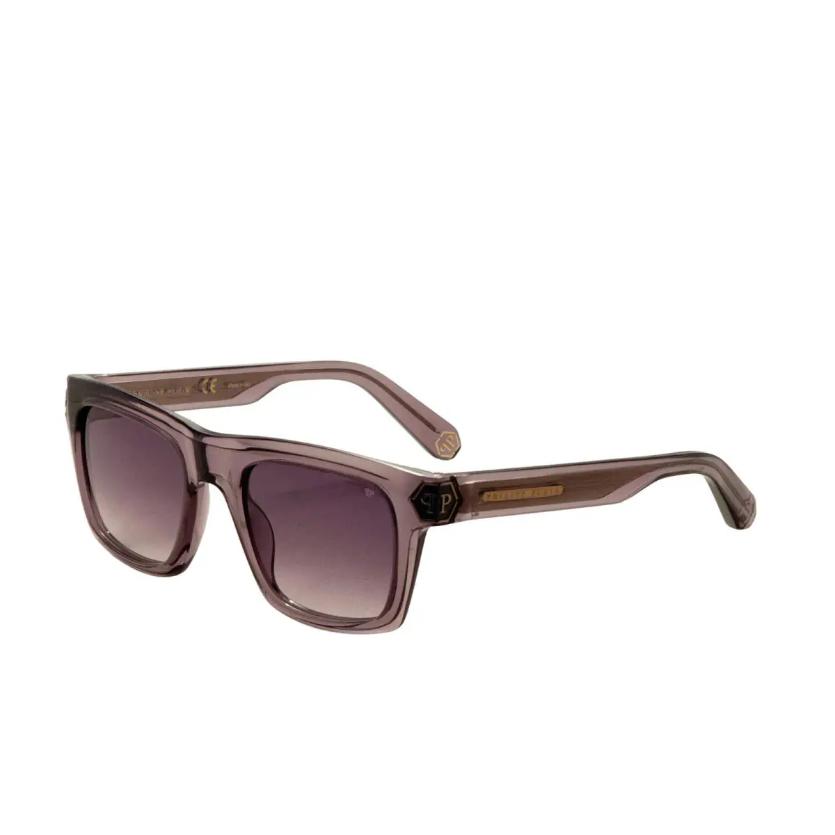 Philipp Plein Men`s 52 mm Transparent Grey Sunglasses SPP043M5209MB