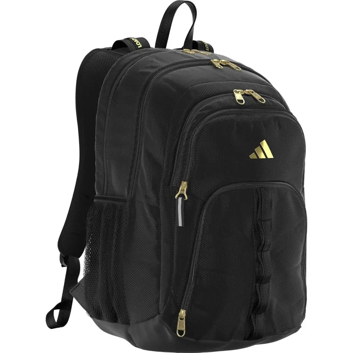 Adidas Primetime Backpack Black/gold Metallic Durable Laptop O/s