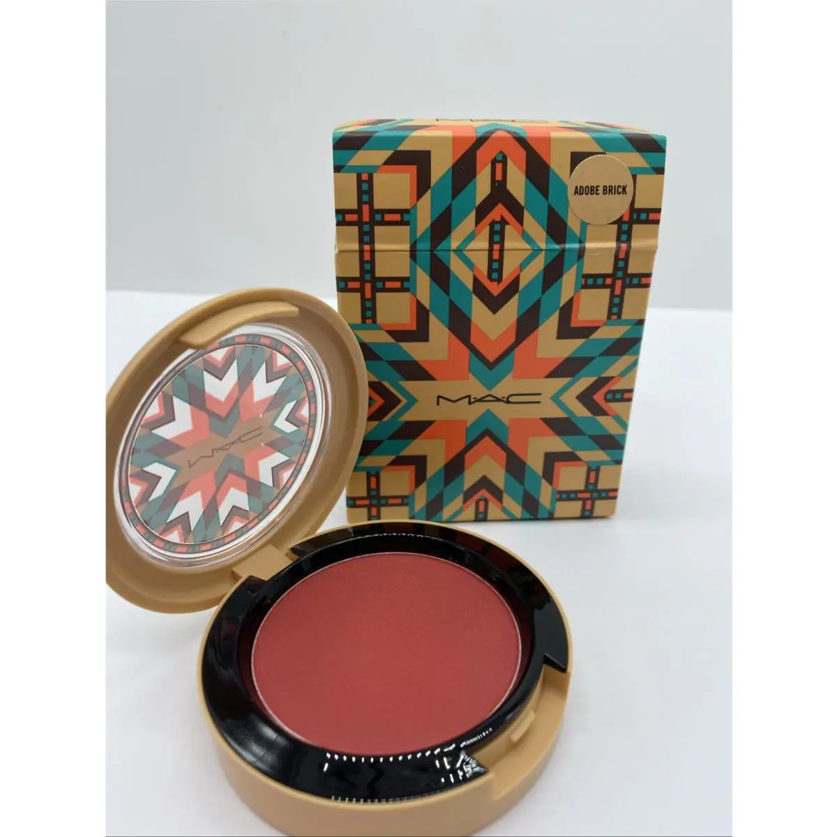 Mac Vibe Tribe Adobe Brick Blush Powder Coral Red Aztec W/receipt
