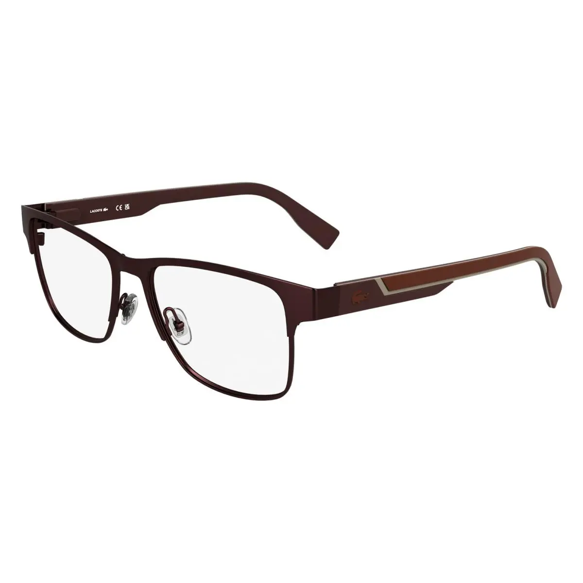 L 2307 Mag-set Matte Burgundy 601 Size 55 Eyeglasses by Lacoste