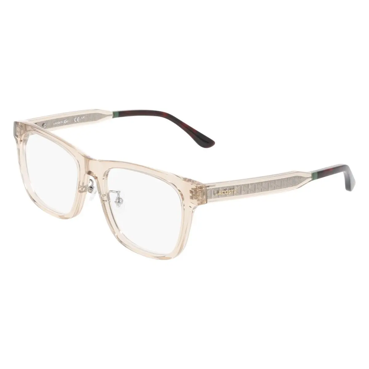 L 2994 LB Transparent Beige 278 Size 52 Eyeglasses by Lacoste