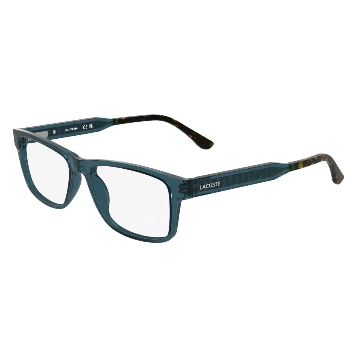 L 2977 Transparent Blue 410 Size 54 Eyeglasses by Lacoste