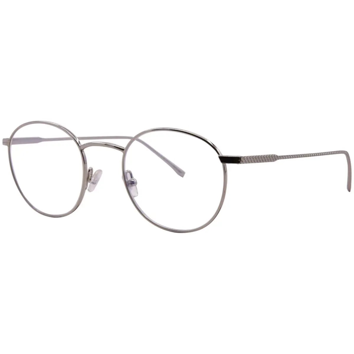 Lacoste L2246PC 757 Eyeglasses Men`s Polished Gold Full Rim Round Shape 48mm