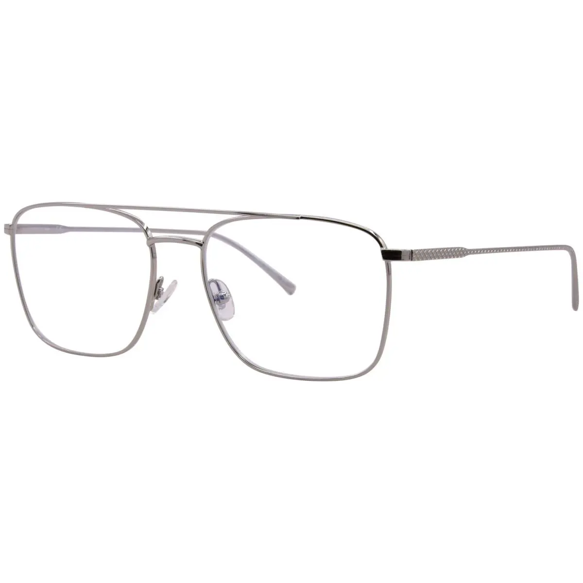 Lacoste L2504PC 028 Eyeglasses Fame Silver Full Rim Square Shape 55mm
