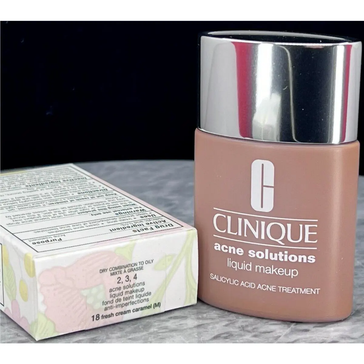 Clinique Acne Solutions Liquid Makeup 18 Fresh Cream Caramel M 1 oz Lot OF 9
