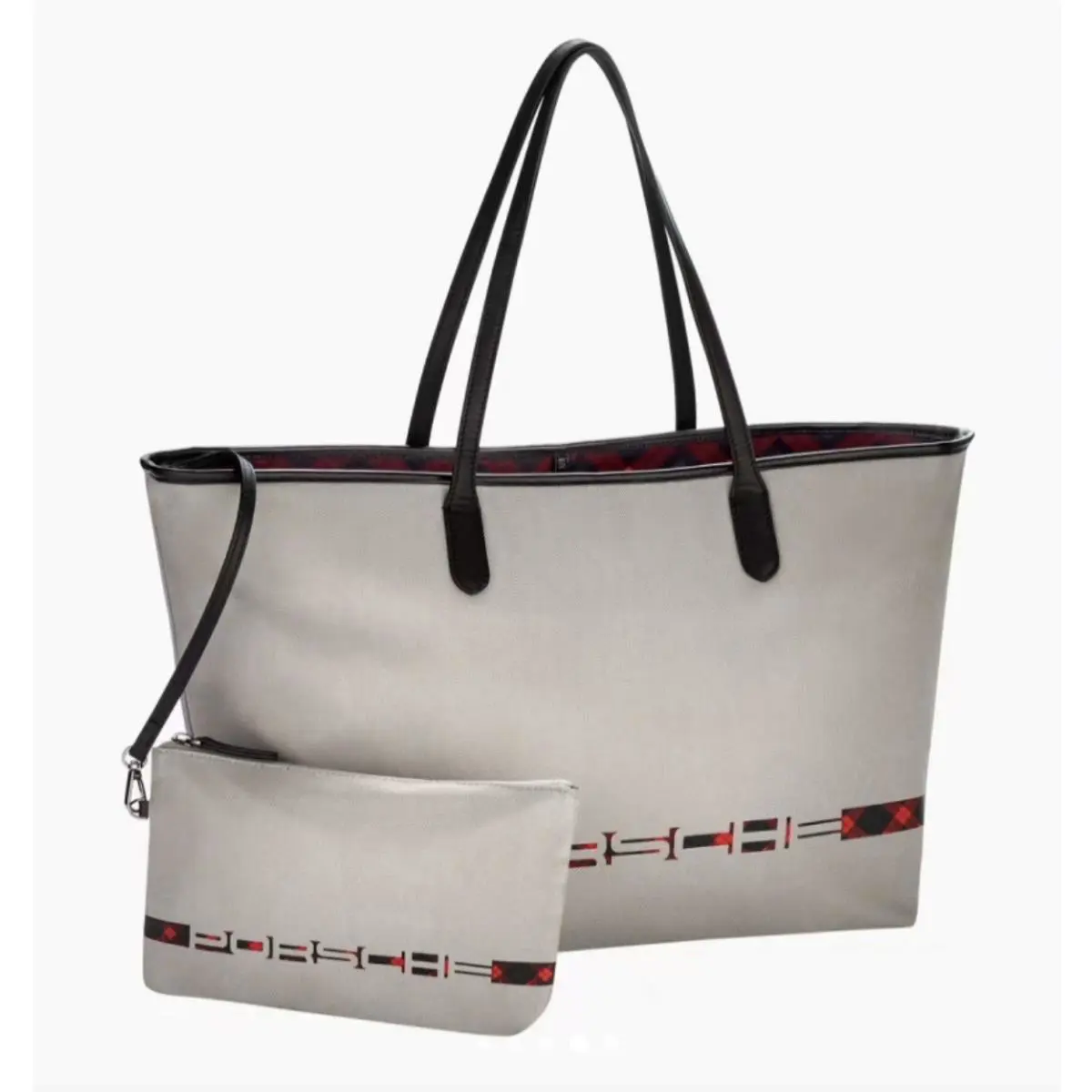 Porsche Tote Bag with Pouch Gray Interior Large Luxury Shoulder Bag Tote Bag