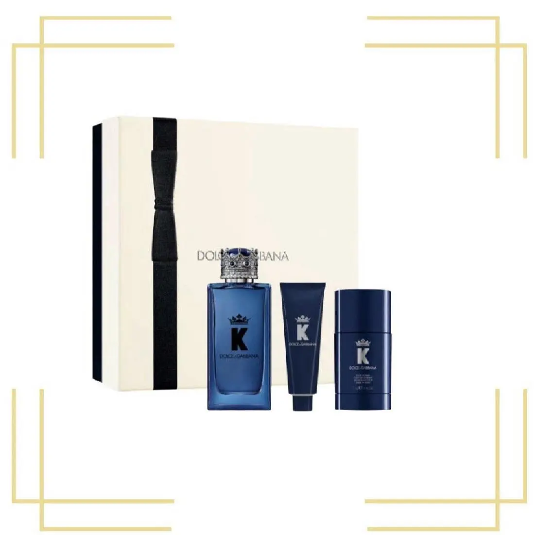 Dolce Gabbana King Eau de Parfum 3 Piece Gift Set For Men 3.3oz / 100ml Edp