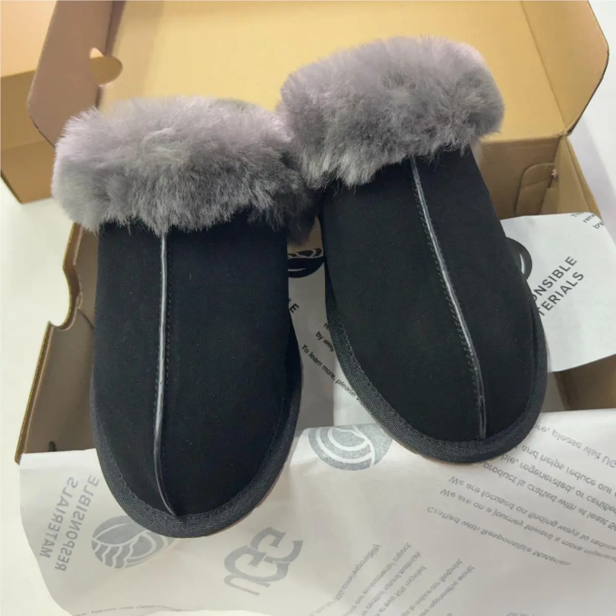 UGG shoes - UGG Australia Scuffette - Australia Scuffette - Black Gray 1