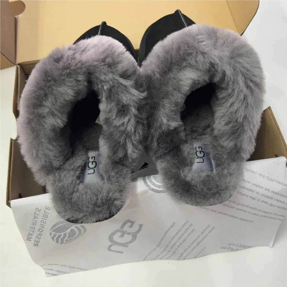 UGG shoes - UGG Australia Scuffette - Australia Scuffette - Black Gray 4