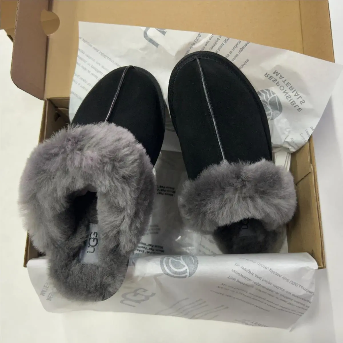 UGG shoes - UGG Australia Scuffette - Australia Scuffette - Black Gray 5