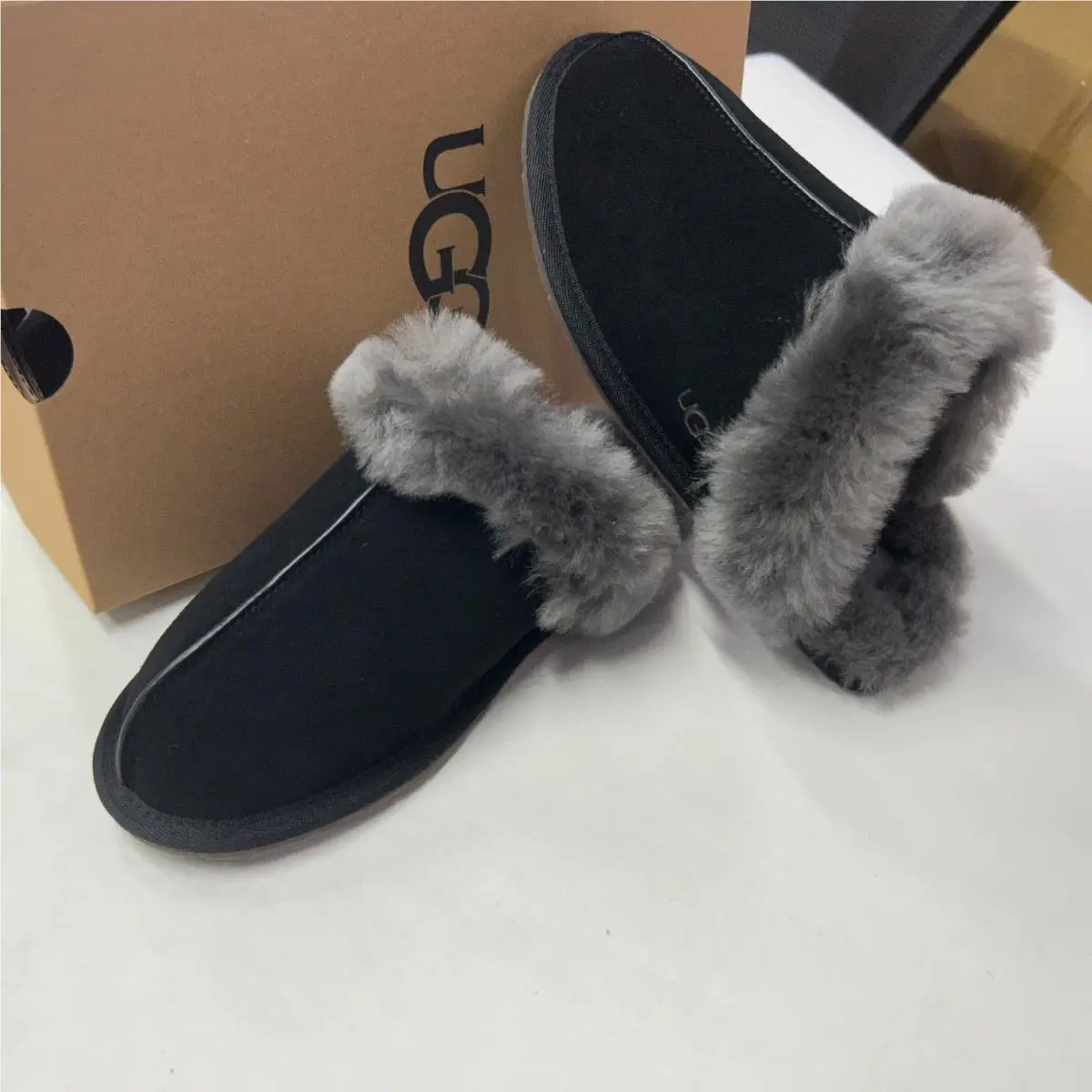 UGG shoes - UGG Australia Scuffette - Australia Scuffette - Black Gray 7