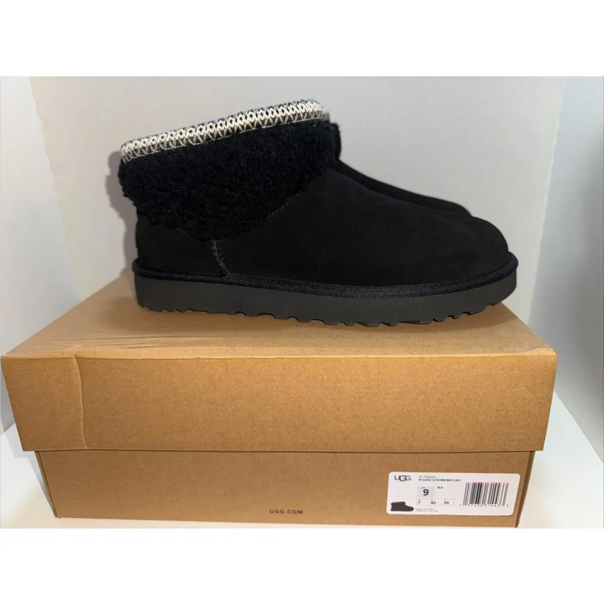 UGG shoes - UGG Classic Ultra Mini Maxi Curly - Black (UPC: 197634314433) 0