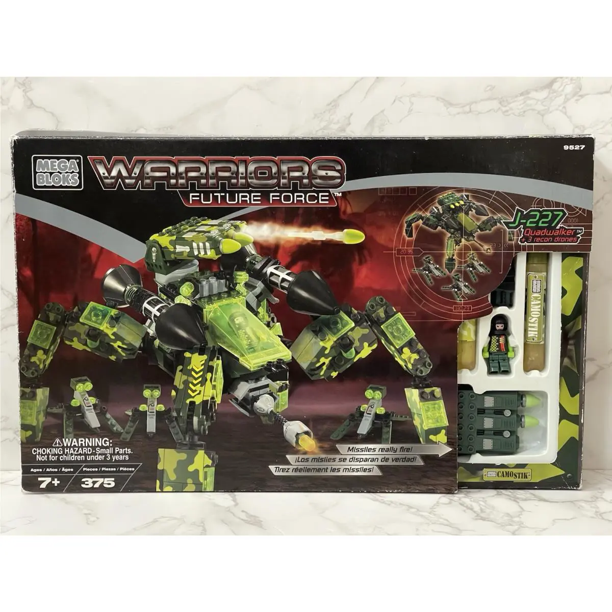 Mega Bloks 9527 Warriors Future Force J-227 Quadwalker 99.9% Read