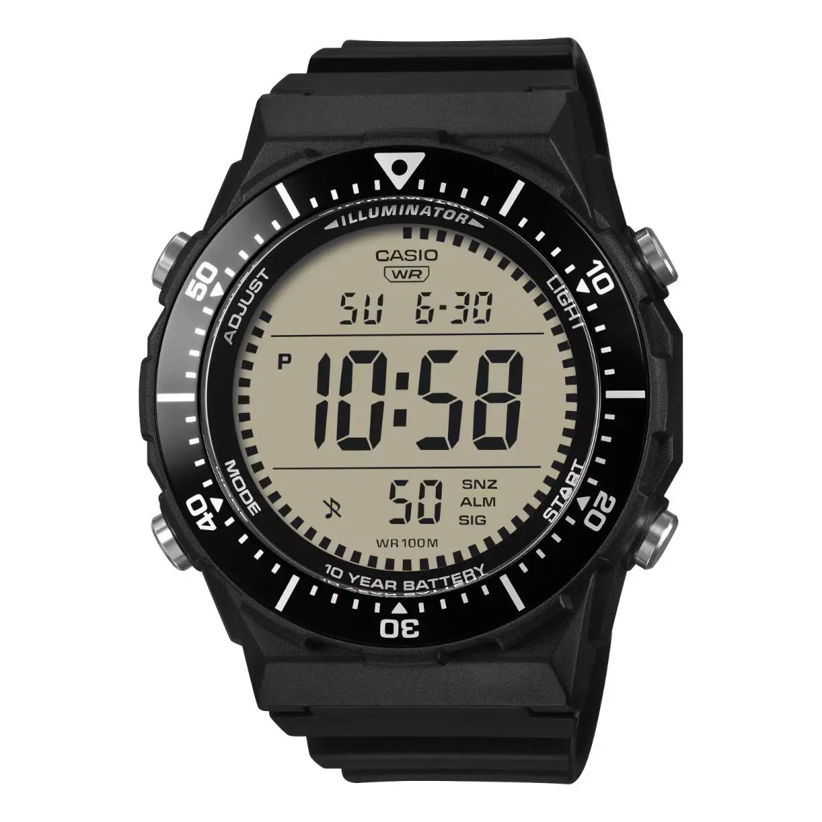 Casio AE1700H-1AV Chronograph Watch Black Resin Band 3 Alarms Illuminator