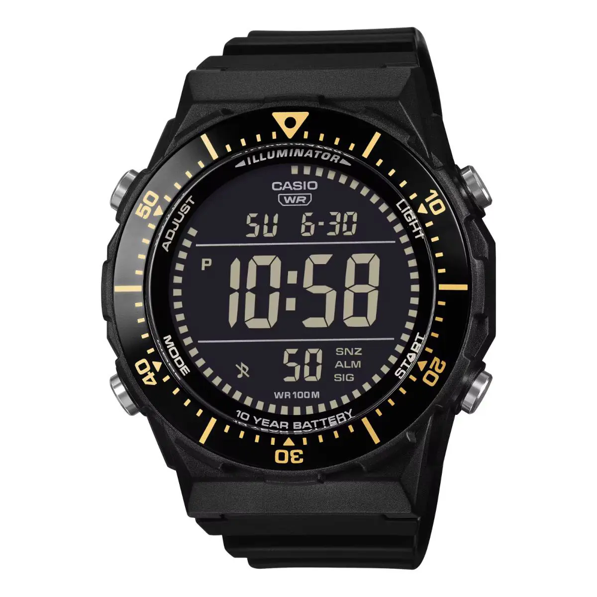 Casio AE1700H-1BV Chronograph Watch Illuminator 3 Alarms 10 Year Battery