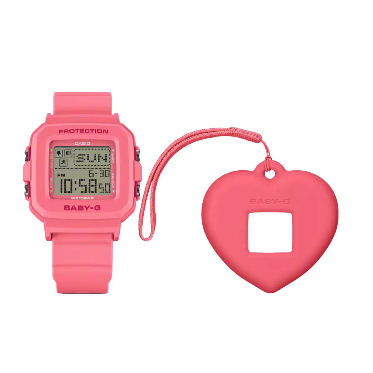 Casio Baby-g +plus Digital Heart Pink Mix `n Match Womens Watch BGD10KH-4