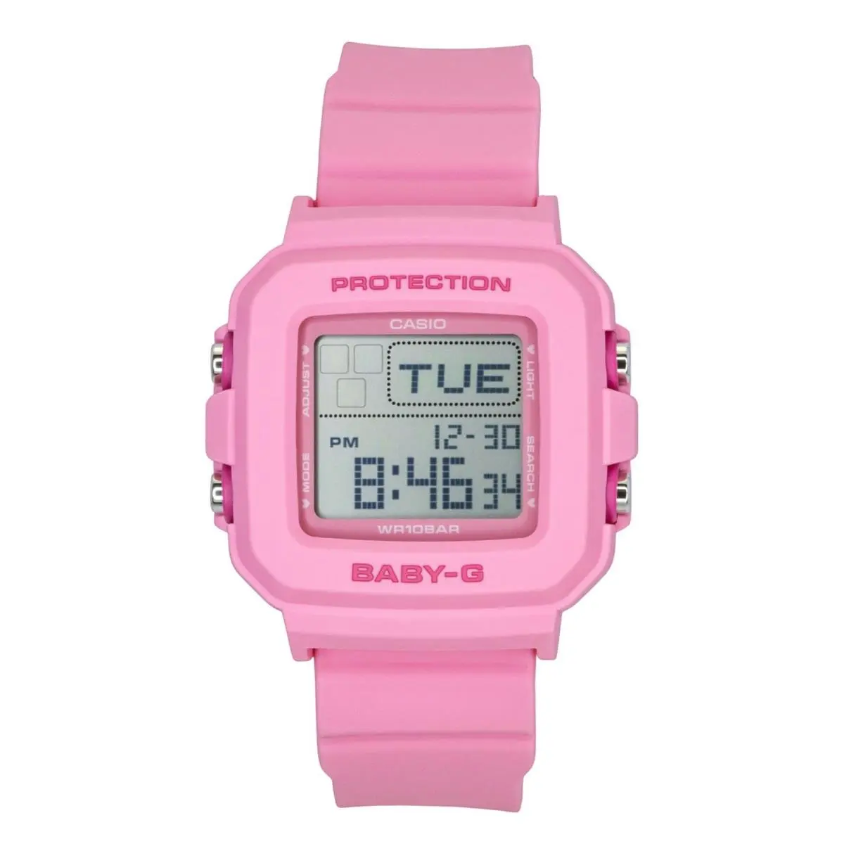 Casio Baby-g Digital Pink Resin Strap Quartz BGD-10KH-4 100M Women`s Watch