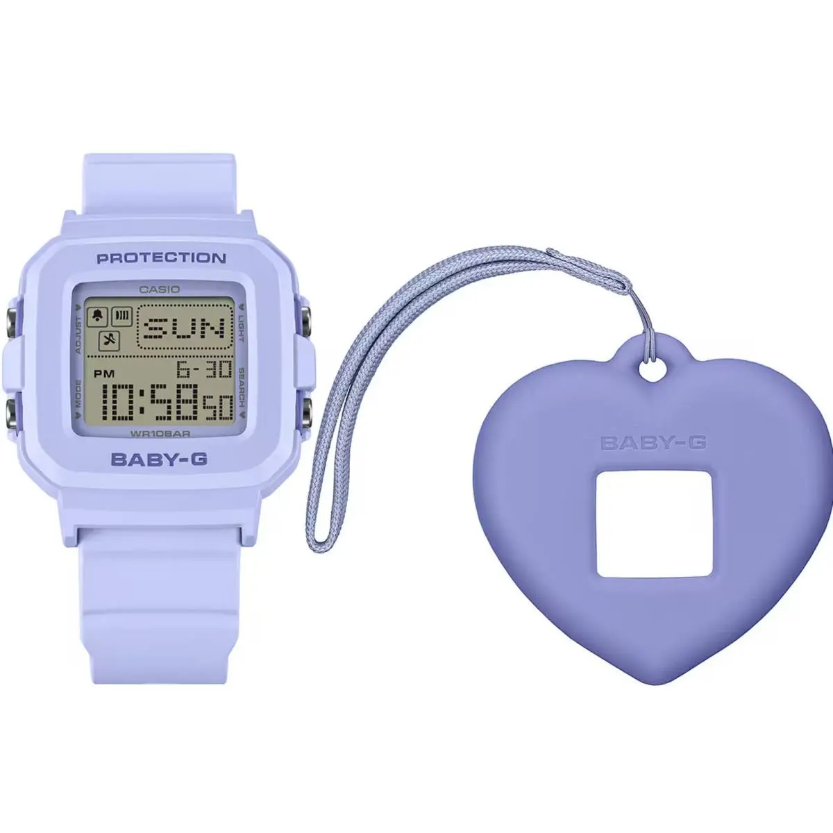 Baby-g BGD-10KH-2B Navy Digital Watch Women`s Heart Holder 100M WR Set by Casio