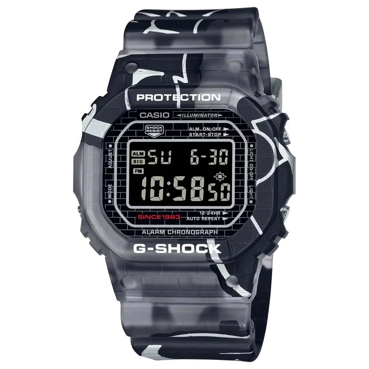 DW-5000SS-1DR G-shock 5000 Series Black Dial Men`s Watch by Casio