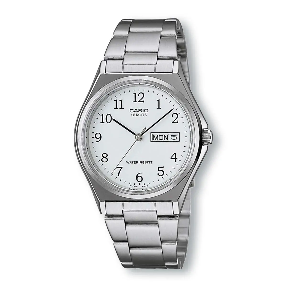 Casio MTP1240D-7B Classic Stainless Steel Watch White Dial