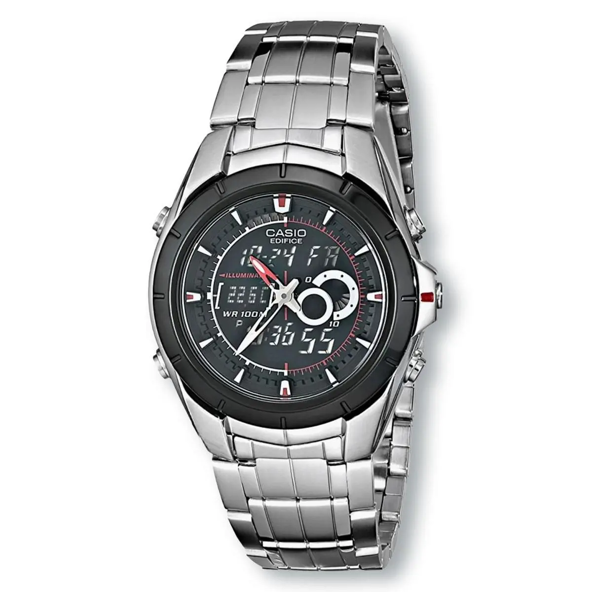 Casio EFA119BK-1A Edifice Analog/digital Combination Stainless Steel Watch