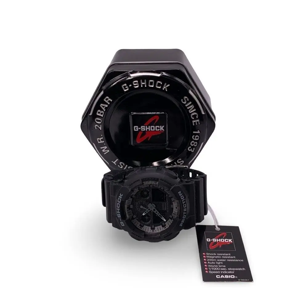 G-shock GA-100CF Men s Wristwatch Camouflage Series All Black Analog by Casio