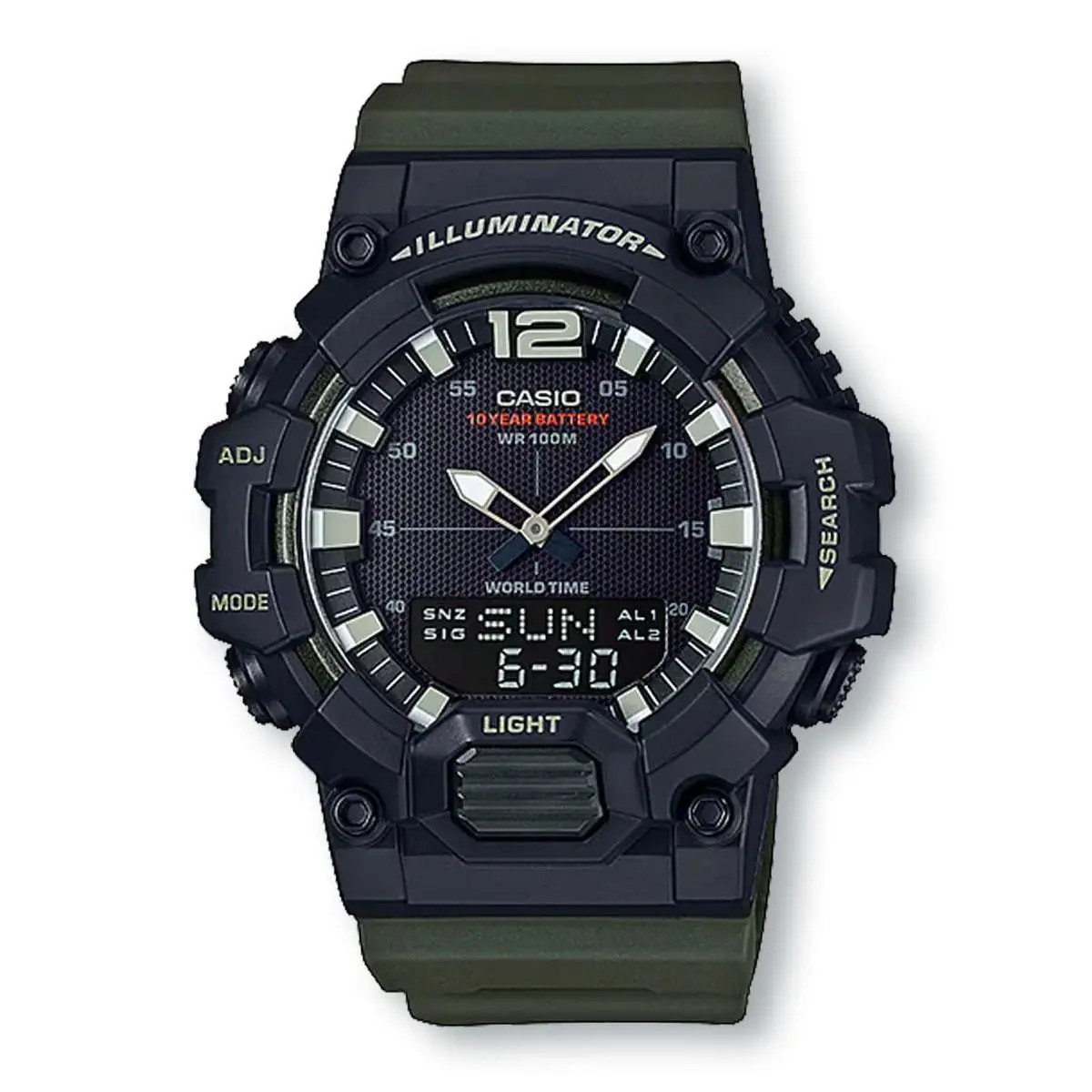 Casio HDC700-3A Illuminator Analog/digital Quartz Watch Green Band