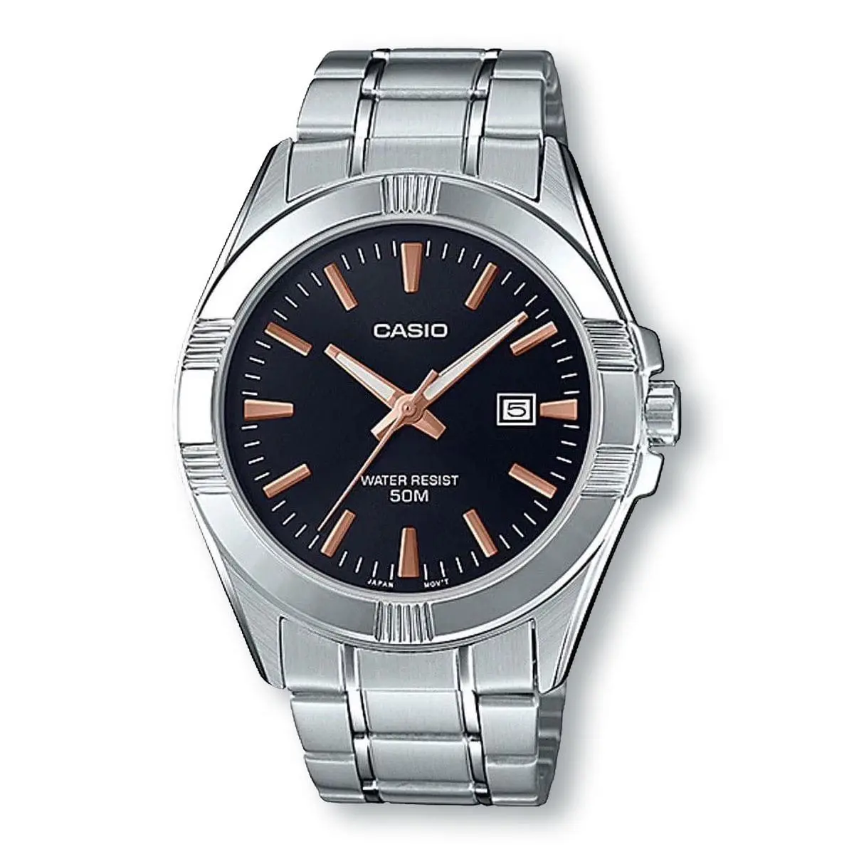Casio MTP1308D-1A2 Classic Stainless Steel Watch Black/rose Gold Dial
