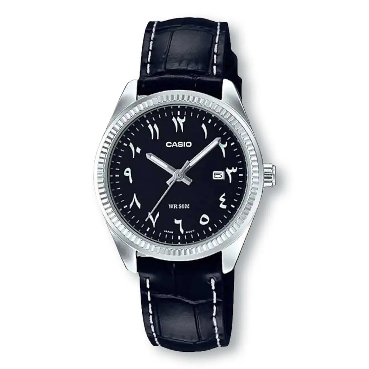 Casio LTP1302L-1B3 Ladies Arabic Numbers Dial Leather Band Watch