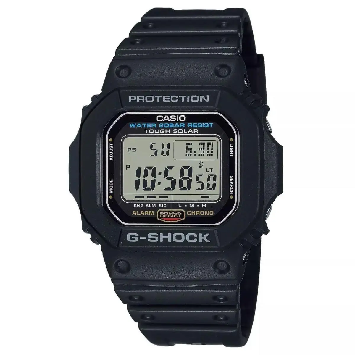 G-shock Digital 20 Atm Solar Black Rubber Men`s Watch G-5600UE-1 by Casio