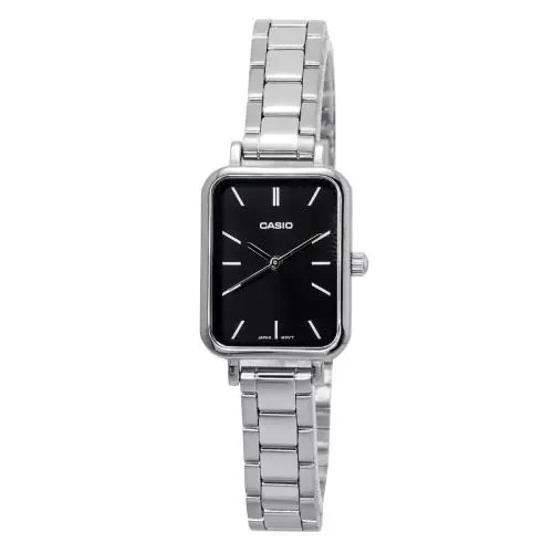LTP-V009D-1E Women`s Black Dial Stainless Steel Analog Watch w/ Box by Casio