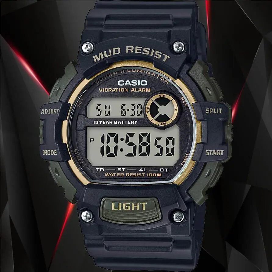 Casio TRT-110H-1A2V Mud Resist 10 Year Battery Vibration Alarm Watch