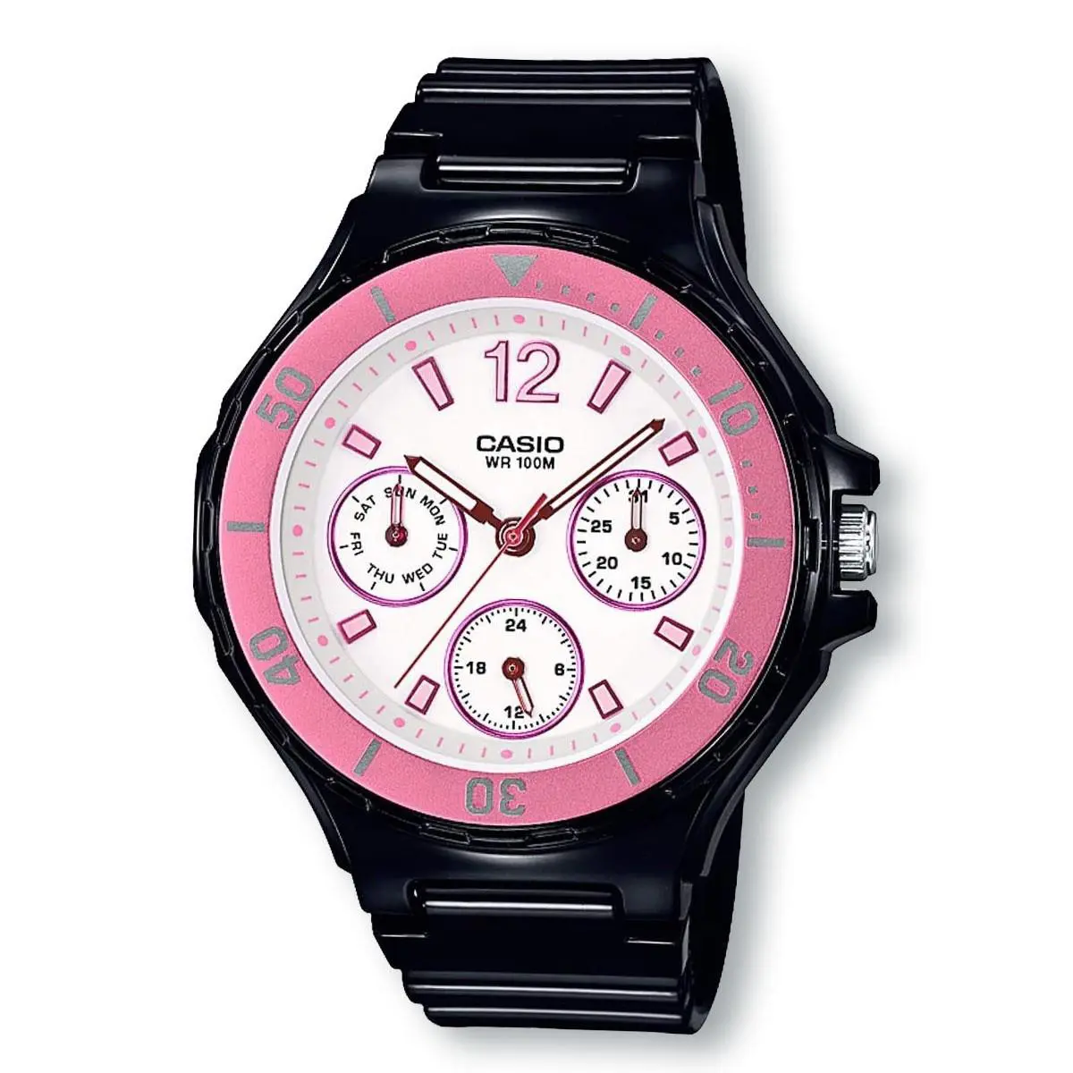 Casio LRW250H-1A3 Neo Display Diver Style Watch Pink/white/black