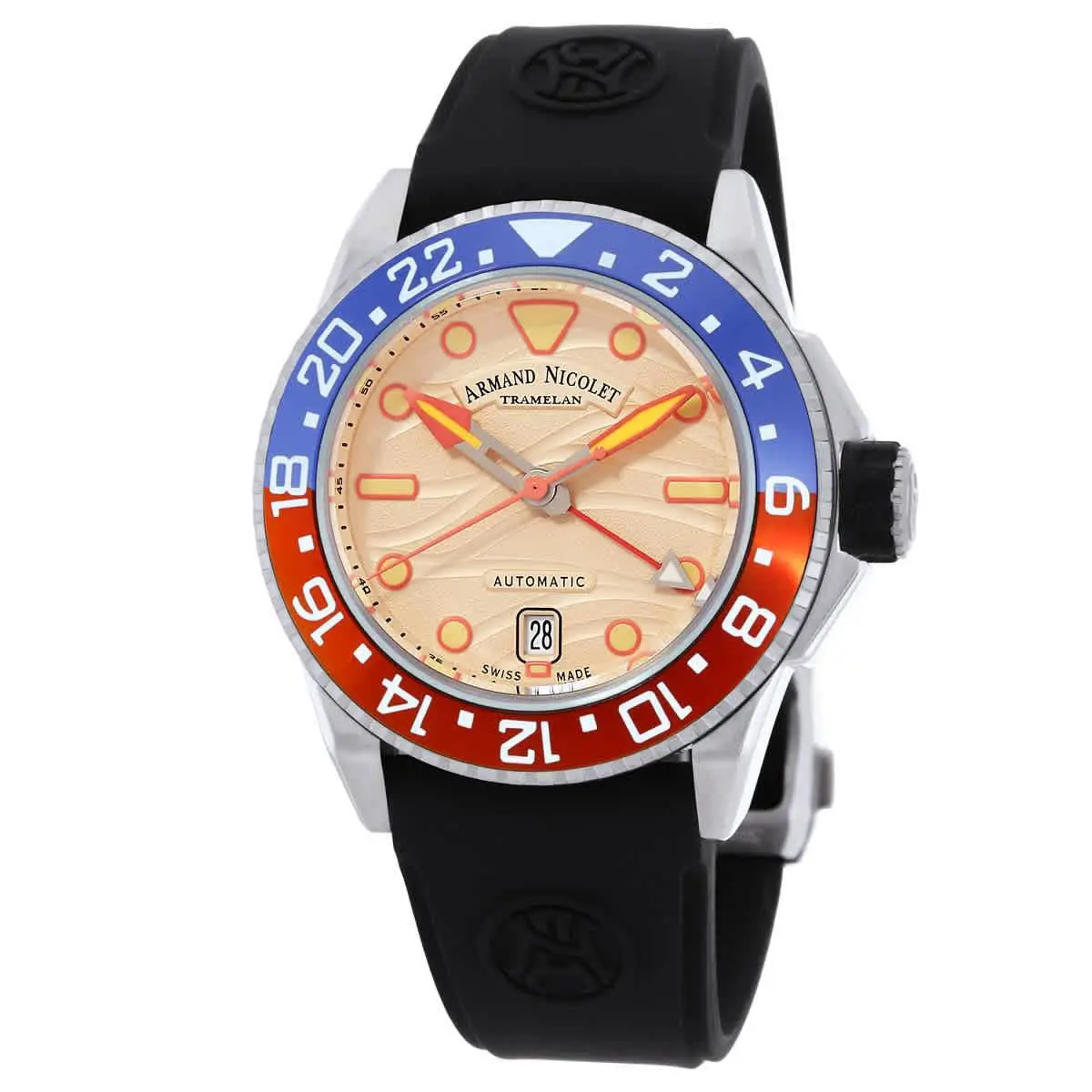 Armand Nicolet Jsh Gmt Automatic Men`s Watch A487RGN-KO-GG2710N